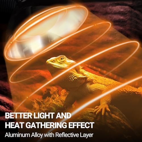 REPTI ZOO Upgrade Reptile Light Fixture with — bottom and base construction detail