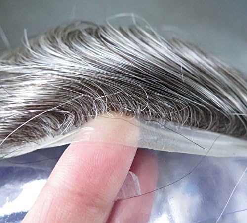 Thin Skin Hair Replacement System Mens Hairpieces Toupee Undetectable Hairline (#1B50)