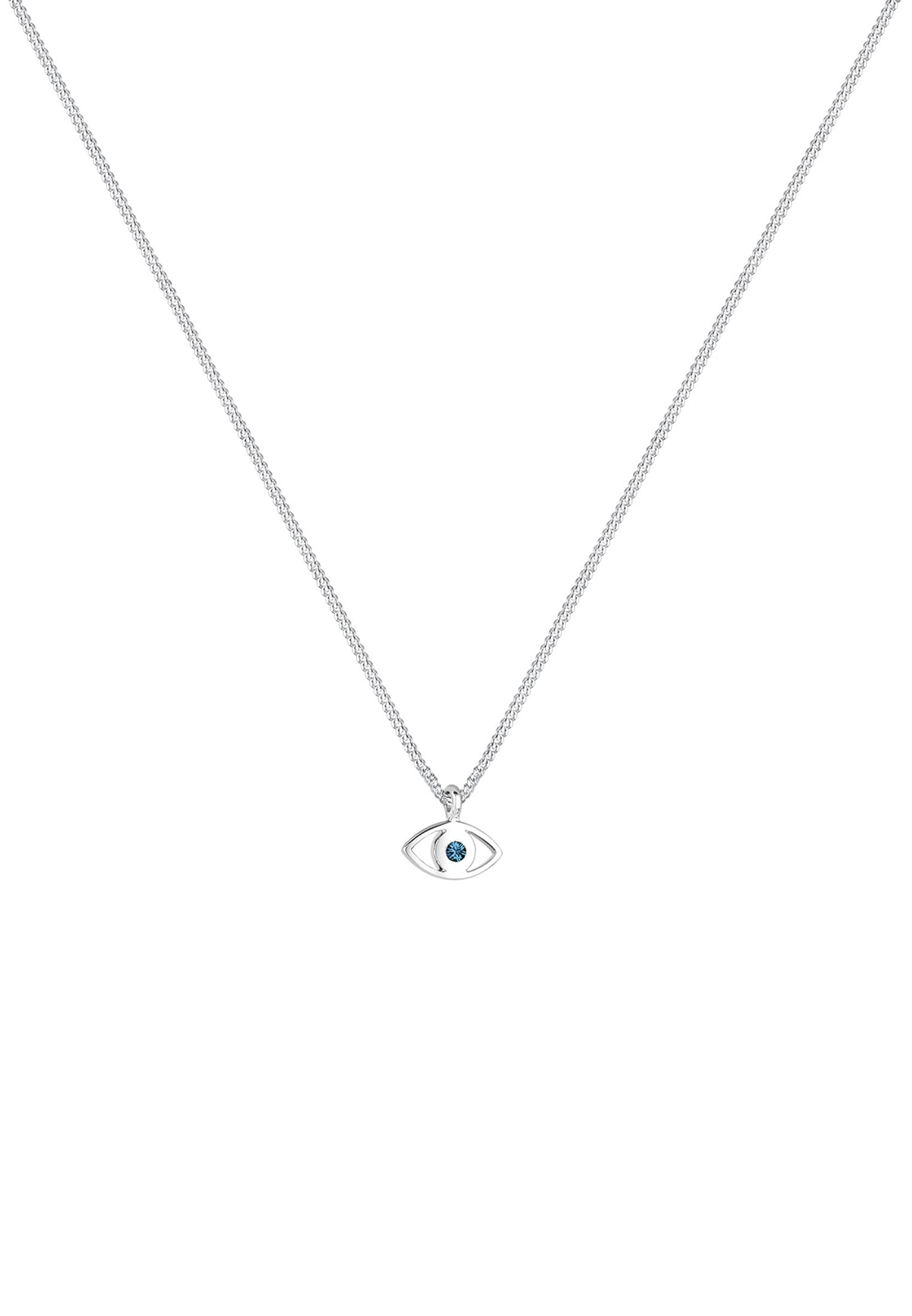 Elli Collar Mujer Colgante Mal de Ojo Filigrana y Cristal en Plata de Ley 925