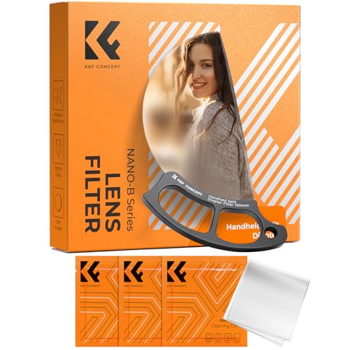 K&F CONCEPT Nano-Bacis 100mm Filtro Effetto Diottrico Manuale (Diottrie +2), Handheld Diopter Filtro Effetti Speciali a Prism in Vetro Ottico con 3pcs Panno di Pulizia