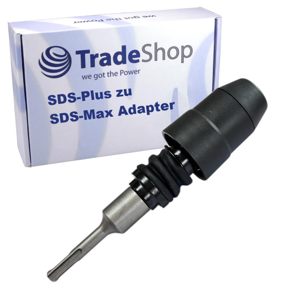 Trade-Shop SDS Plus na SDS MAX uchwyt wiertarski adapter do urządzeń do dłutowania i prac betonowych, prac rozbiórkowych i budowlanych, prac renowacyjnych