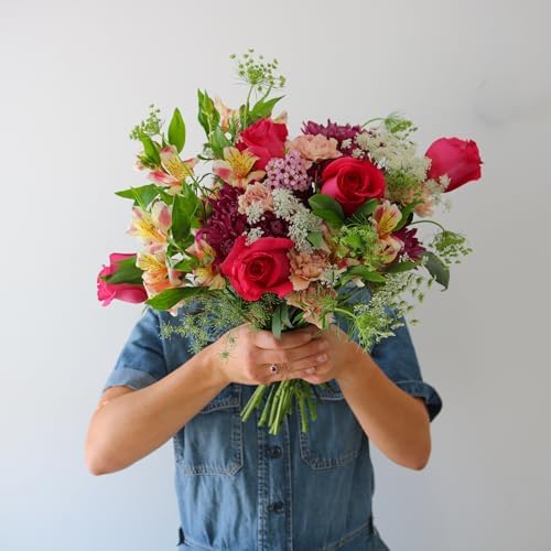 Callia Flowers - Bright & Cheerful Fresh Flower Bouquet - (Standard) Hand-Tied Fresh Cut with Vase, Fresh Flowers Delivery for Birthday, Sympathy - Floral Arrangements with Local Delivery - 3