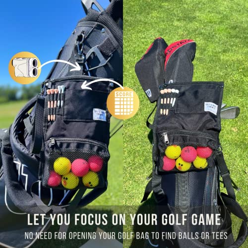 Waterproof All-In-One Golf Pouch for Golf Balls Rangefinder and Golf Tees + Perfect Golfer Gift, Black - Image 4