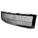 For Chevy Silverado 1500 GMT900 ABS Plastic Mesh Style Front Upper Grille (Glossy Black)