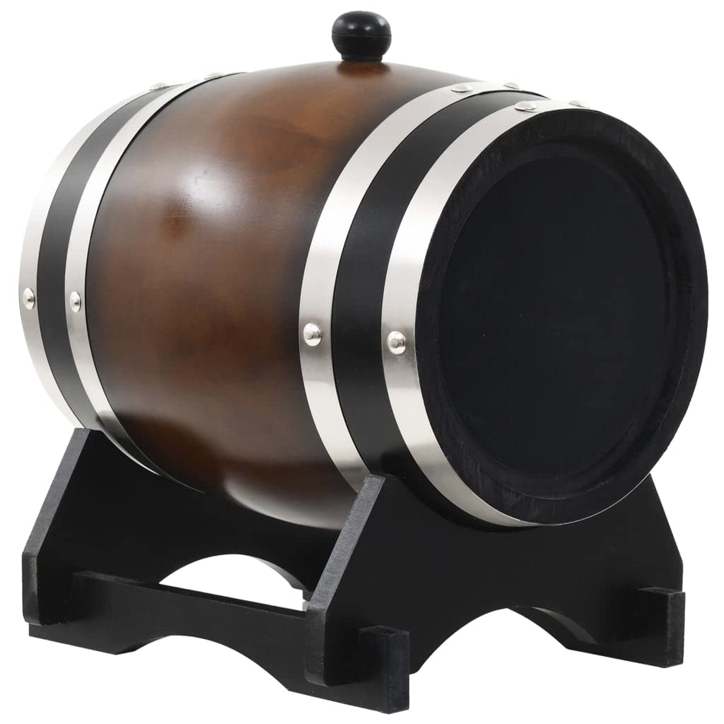 Home Tools - Barril de vino con grifo de madera de pino maciza, 6 L