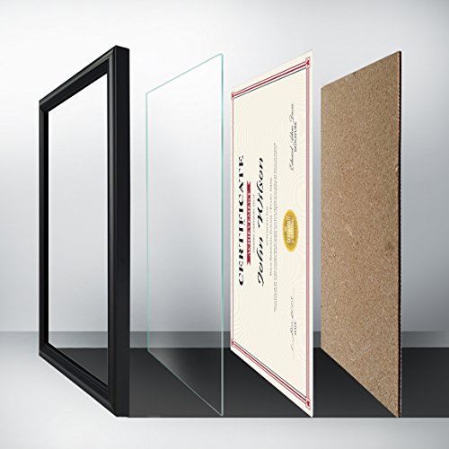 PETAFLOP 8.5x11 Certificate Document Diploma Frame, Simple Black Picture Frame Go with Any Decor Well, 4 Pack
