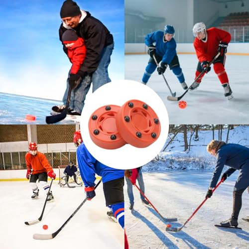 image for ZLY 2PCS Inline Roller Hockey Puck,Ice Hockey Pucks,Roller Hockeys Gam