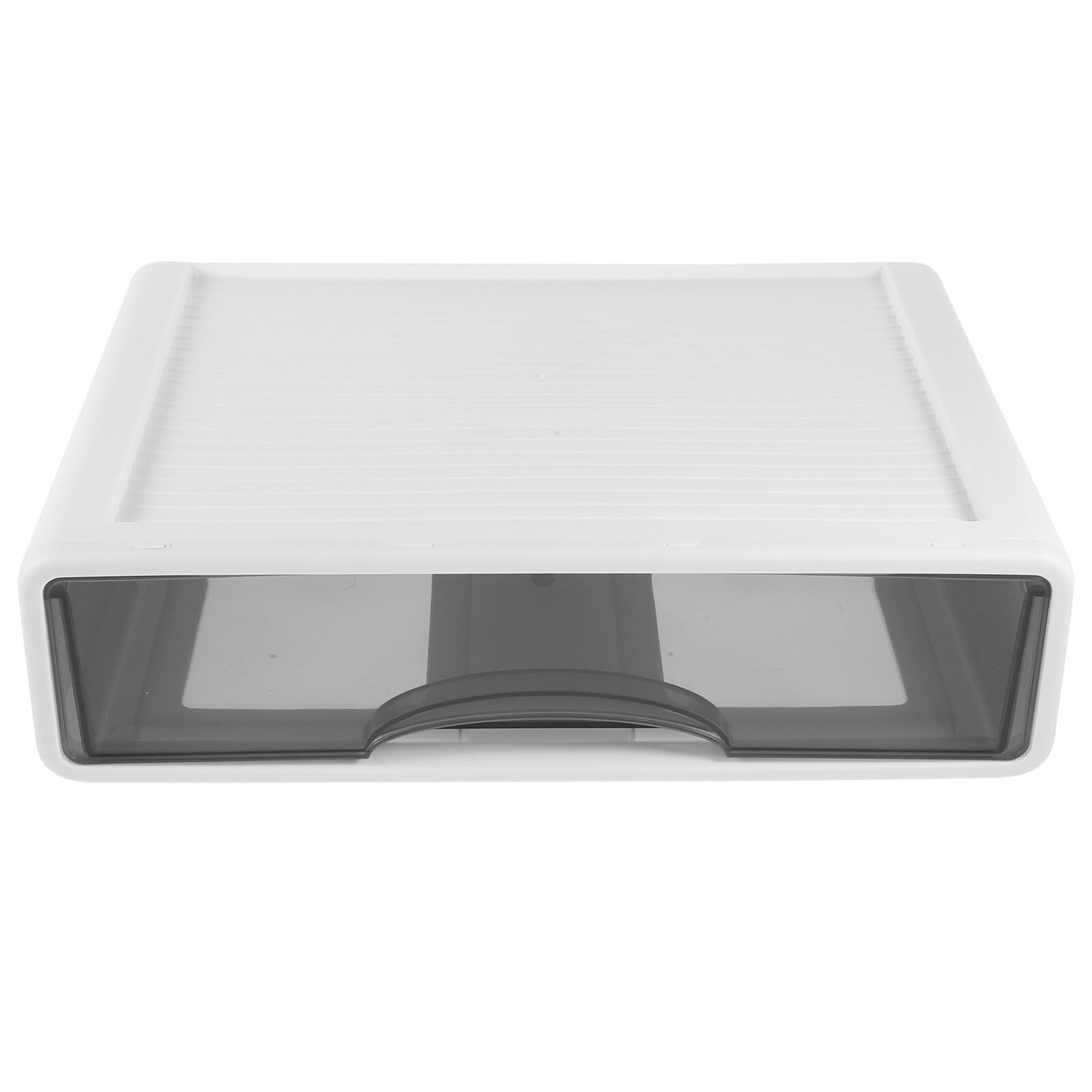 NUOBESTY Organizzatore Da Scrivania Plastica Trasparente Cassetto Per Ufficio Box Per Documenti e Cancelleria Capacità Perla e Trasparente