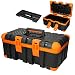 Produktbild ECD Germany Werkzeugkasten Werkzeugkiste 50x30x24 cm - Zwischenfach - leer - aus Kunststoff - Gummiecken - für Heim- und Handwerker - Werkzeugbox Werkzeugkoffer Sortimentskoffer Montage Koffer Kasten