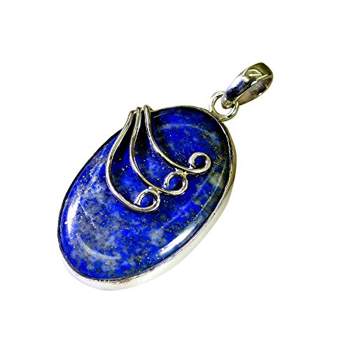 Pendentif Lapis Lazuli de Qualité Gemme en Argent Sterling 925