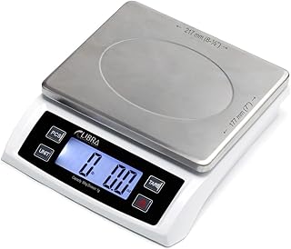 50 kg (110 lb) Digital Postal Scale, Wide Stainless Steel Platform, Backlit LCD, Multiple Weight Units, Capacity: Max 50 k...