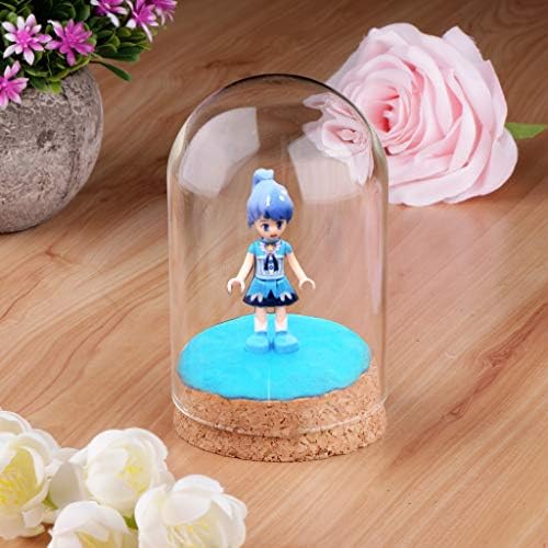 LOVIVER 10Pcs Glass Hemisphere Cloche Bell Succulent Air Plant Covers with Cork