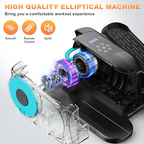 Image of Mini Under Desk Elliptical Low Impact Electric Leg Exerciser As Seen on TV While Sitting for Seniors with Non-Slip Mat Quiet & Portable for Home and Office