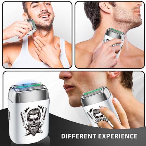 Rasoir électrique utilisation humide ou sèche pour le crâne et le visage