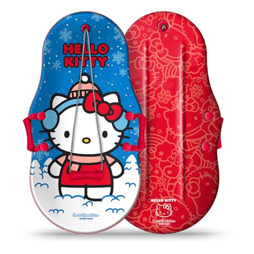 Hello Kitty and Snow Buddies by SNO-Storm 36in Kiddy Sled | Graphic top Deck with High Density Slick Bottom | 3D Molded Foam Construction | Outdoor use for Winter | Snow Sled and Many uses