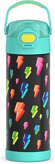 THERMOS FUNTAINER Water Bottle with Spout, Lightning Bolt Girl, 16 Ounces (Pack of 6)