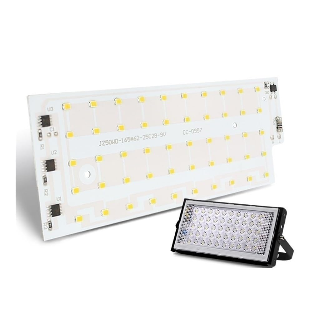 HHF Illuminazione domestica, Confezione da 20, Faretto a LED Lampada Smart IC SMD2835 Chip AC220V 50W Proiettore Lampada a LED fai da te Lampada a proiettore Illuminazione(Warm White)