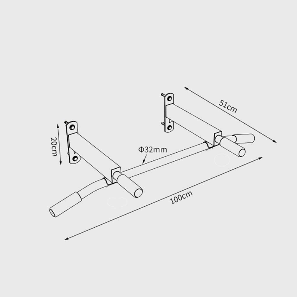 AGYH Wall Horizontal Bar, Heavy Strength Training System, Ring Sandbag Resistance Belt Suspension Rod, Load 150kg