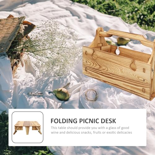 Table de pique-nique pliante avec panier intégré