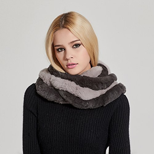 Fur Story Women Real Fur Infinity Scarf Winter Fur Neck Warmer Scarf Cold Weather Warm Shawl2