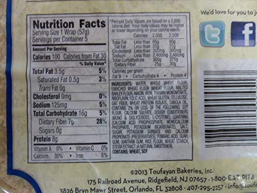 Toufayan, Hearth Baked Wraps, 5 Count, 10 Ounce