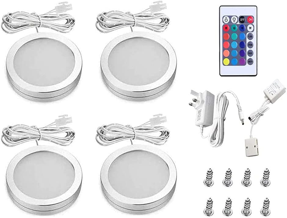 4pcs Under Light Kit,Remote Control 16 Single Color led Lights for DC 12V RV