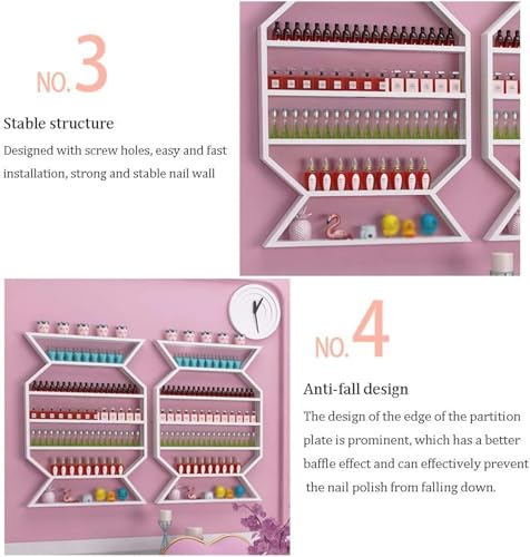 Estantería de esmaltes de uñas para pared que transforma tu salón de belleza 6