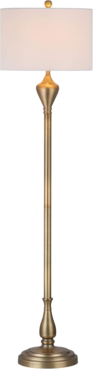 SAFAVIEH Lighting Collection Xenia Farmhouse Gold 61-inch Living Room Bedroom Home Office Standing Floor Lamp (LED Bulb Included)