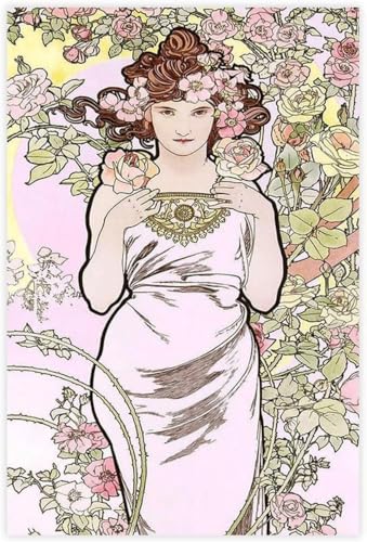 Alphonse Mucha Toile pour Habiller un Mur Vide de Chambre 60x80cm