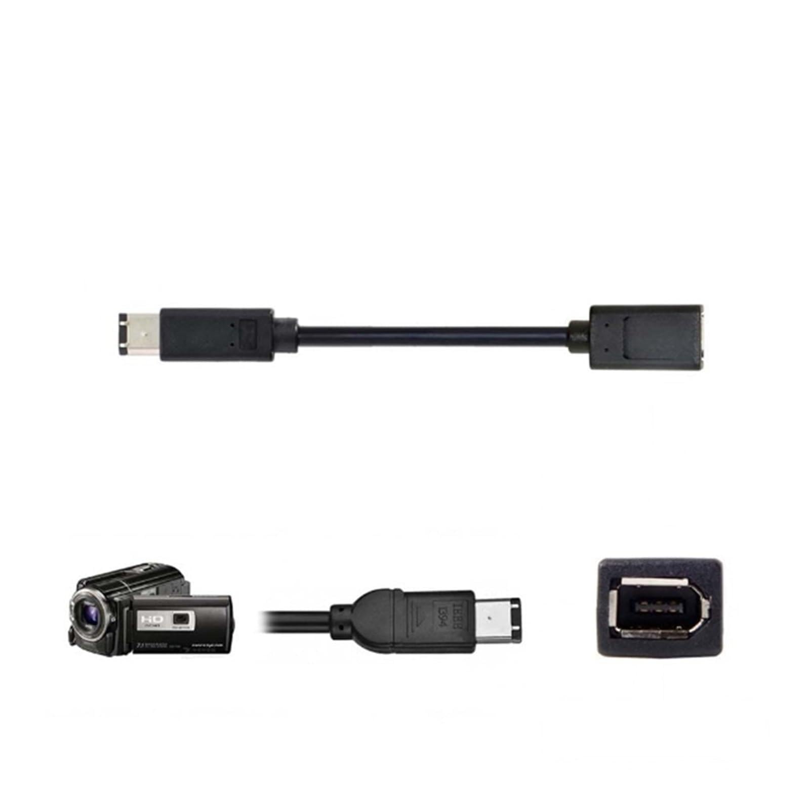 1394 6Pin Firewire a 1394a femmina a maschio estensione dati scheda di acquisizione video supporto 400 a cavo 20 cm