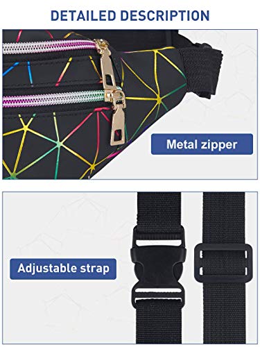 Bwiv Heuptas voor dames, waterdicht, verstelbare riem, schoudertas voor joggen, lopen, wandelen, fietsen, reizen - Image 5