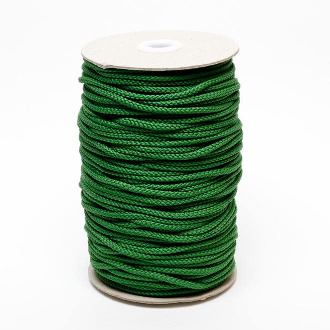 4mm Polyester Cord Soft Strong Drawstring Piping Laces Hoodie Joggers String Lanyard Crafts (Emerald Green, 25 Metres)