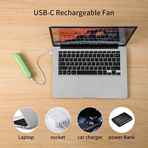 Joylifetech Handheld Fan, Mini Fan Portable Personal Fan, 2000Mah Usb Rechargeable Fan With Power Bank, 3 Speeds Adjustable, Battery Operated 14-32 Hours For Women Men Commute Travel Outdoor (Green) #TOP3