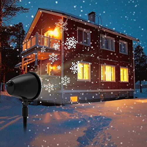 Christmas Snowfall Projector Lights,Upgraded Dynamic Holiday Snowflake Lights Projector,Ip65 Waterproof White Snow Led Snowfall Projector Lights For Halloween Holiday Wedding Party Decoration #TOP5