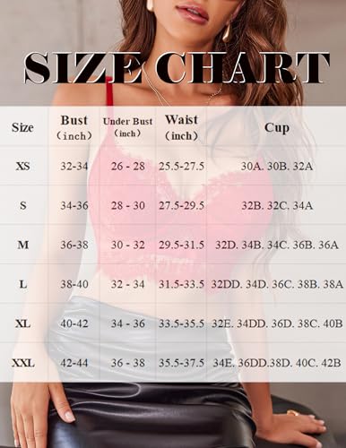 Image of Avidlove Lace Bralettes for Women Y2k Strap Bustier Cami Top V Neck Camisole Lingerie