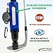 HODL 21 Mud Slayer Golf Club Cleaning Brush with Fine Mist Spray, Leak-Proof Viewing Window & Retractable Clip – Dual Bristle Head, Ergonomic Handle – Must-Have Golf Accessories for Men & Women (Blue)