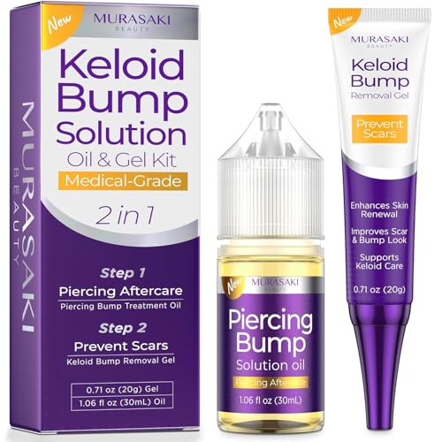 Piercing & Keloid Bump Solution Oil & Gel Kit, Piercing