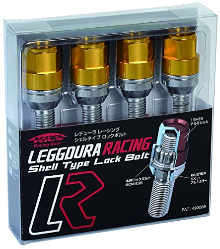 KYO-EI  ホイールロックボルト LEGGDURA RACING Lock Bolt  テーパー : 60°  ゴールド KIL3028A