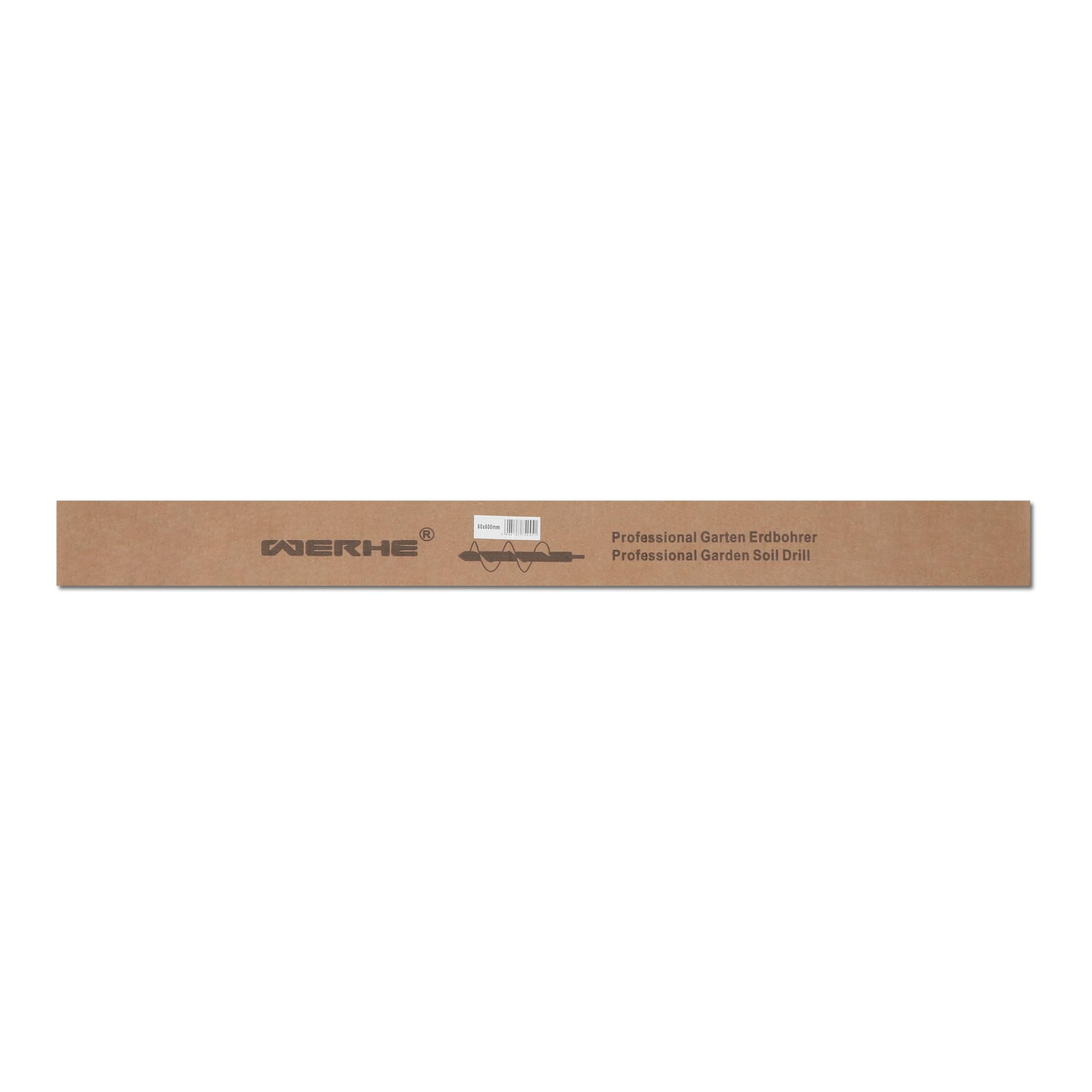 WERHE Barrena de tierra para taladro 60 mm Ø, 600 mm de largo - Barrena de jardín para atornillador inalámbrico para plantar, florecer y cavar hoyos - Herramienta de excavación para jardín