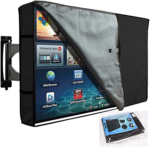 BOSKING Cubierta de TV para exteriores de 22 a 24 pulgadas con protector de pantalla frontal transparente resistente al agua y al polvo para televisores LCD LED de plasma (22-24 pulgadas) Cover
