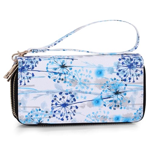 Image of XEYOU Double Zipper Long Clutch Wallet Cellphone Wallet for Women with Removable Wristlet Strap for Credit Card, Cash, Coin, Bill