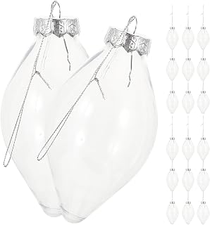 Totority 24 Peças Lâmpada Garrafa De Doces Decoração Jarra De Doces Enfeites De Árvore De Natal Pendurado Bola Preenchível Festa Transparente Bola Preenchível Árvore De Natal Bola