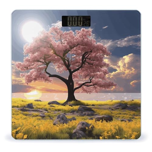 Báscula digital de baño precisa con vidrio templado 26x26 cm miniatura 1