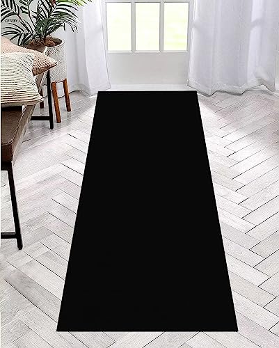 Tapis lavable antidérapant en polyester noir 100x120cm robuste et découpable au mètre