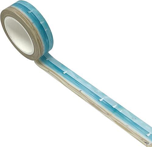 Miniatura 2 de allydrew Cinta adhesiva Washi de hermosos paisajes, 0.591 in x 32.8 ft, veleros y gaviotas