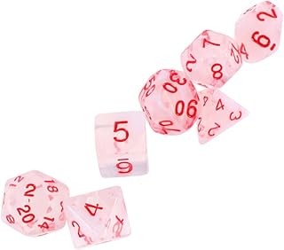 Toyvian 7 Pçs Dados De Jogo Poliédricos Dados De Dragões Dados De Festa Jogo De Interpretação De Papéis Dados De Jogo Claros Dados De Acrílico Poliédricos Para Jogo Conjunto De Dados De