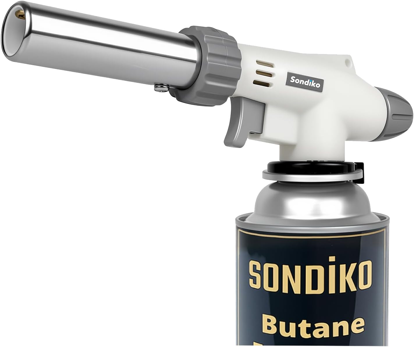 Sondiko Adjustable Flame Burner, Bunsener S516 Burner, Refillable Butane Burner Kitchen Burner, Gas Burner for DIY, Soldering, Outdoor Cooking