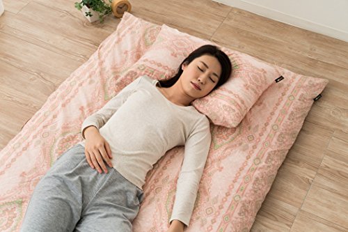 Emoor 100% Cotton Futon Mattress Cover Paisley, Pink, Full Size, Made In Japan #TOP1