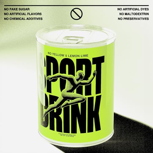 SPORT DRINK Electrolyte Powder, No Yellow 5 Lemon Lime, 30 Servings, Baja Gold™ Mineral Sea Salt, Magnesium Glycinate, No Fake Sugar, No Maltodextrin, No Artificial Dyes, Real Fruit Hydration Supplement (16oz/450g) - Thumbnail 3