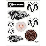 RAM Truck Stickers Sheet - 9 Heavy Duty Performance Decals Official Licensed - HEMI Power Heritage Stickers Made in USA